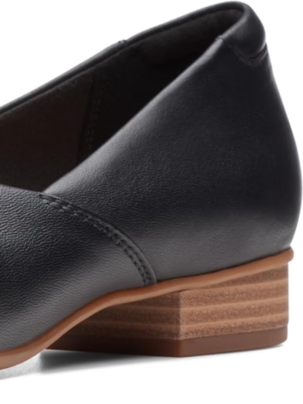 Clarks Black Leather Juliet Palm Comfort Loafers Size 10 Wide / 10W